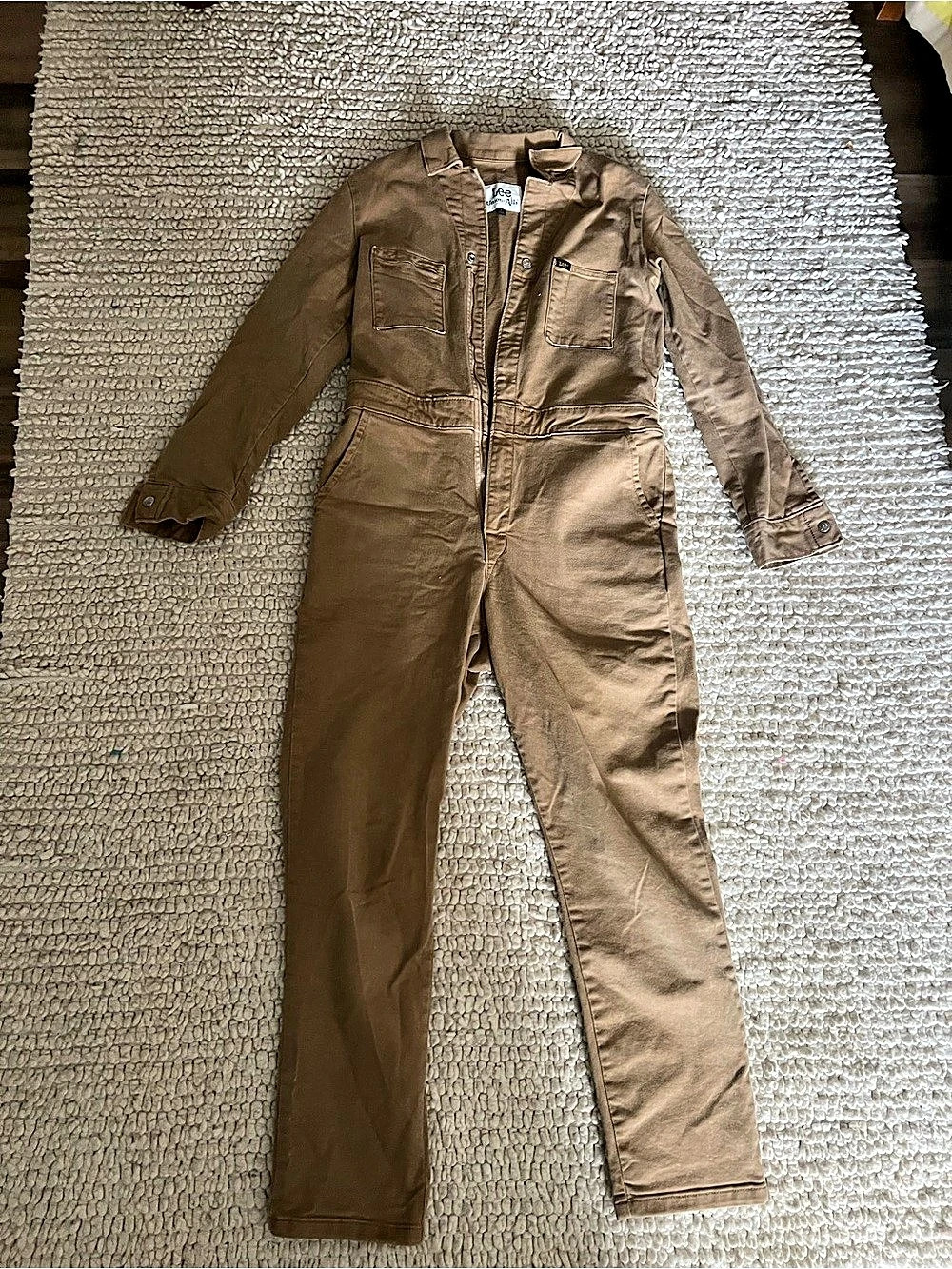 Lee Union-Alls Cotton Jumpsuit in Camel Size Small